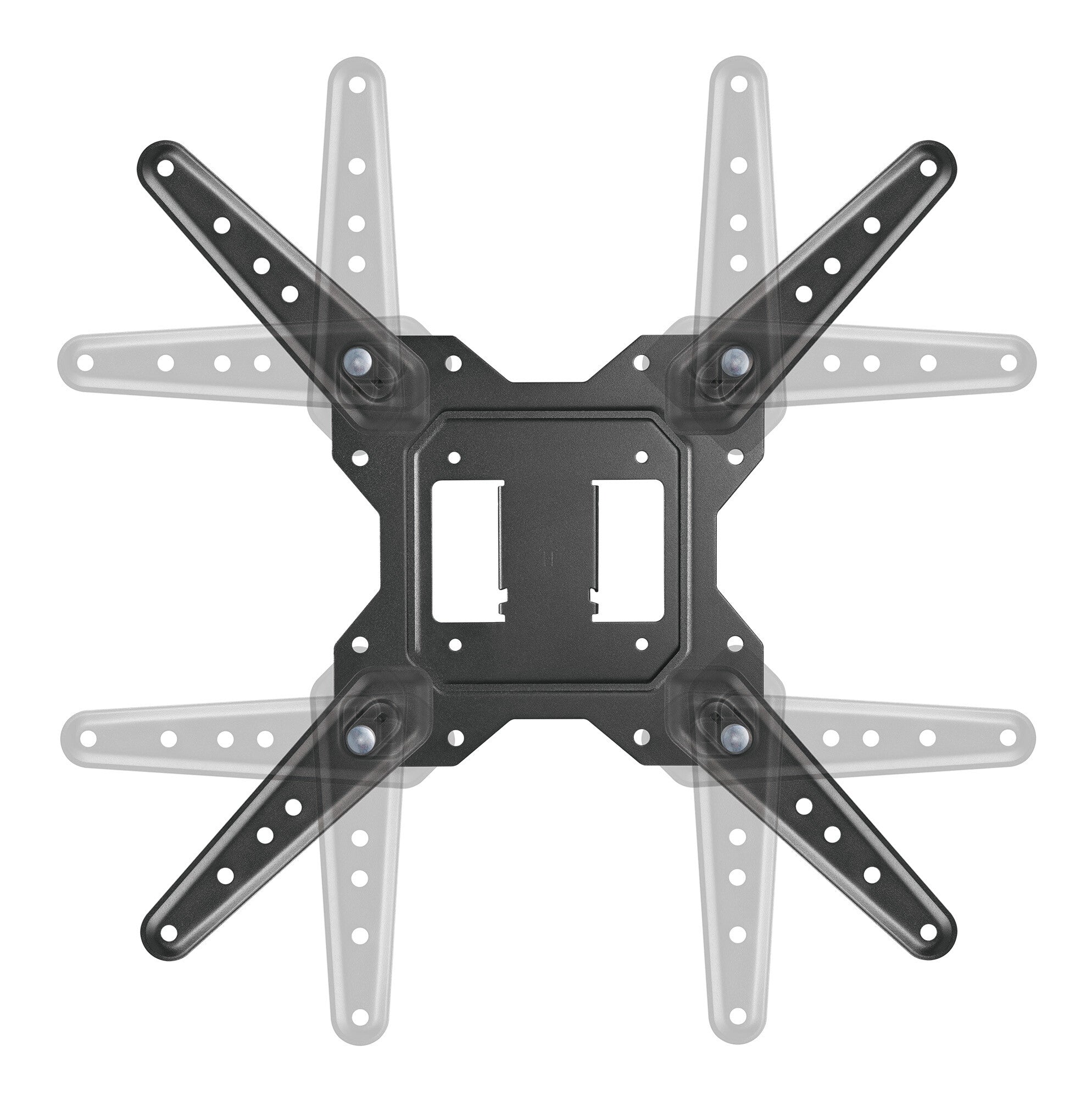 Manhattan Soporte con brazo articulado para pantalla de 23" a 55". Soporta una pantalla de 23" a 55" de hasta 30 kg (66 lbs.), +/-90° de giro, +3 a -10° de inclinación, brazo flexible que ahorra espacio, ideal para instalaciones en esquinas, negro