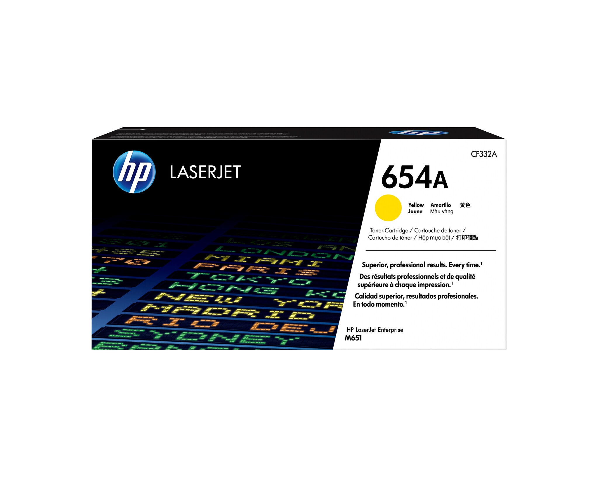 HP Cartucho de tóner original 654A LaserJet amarillo