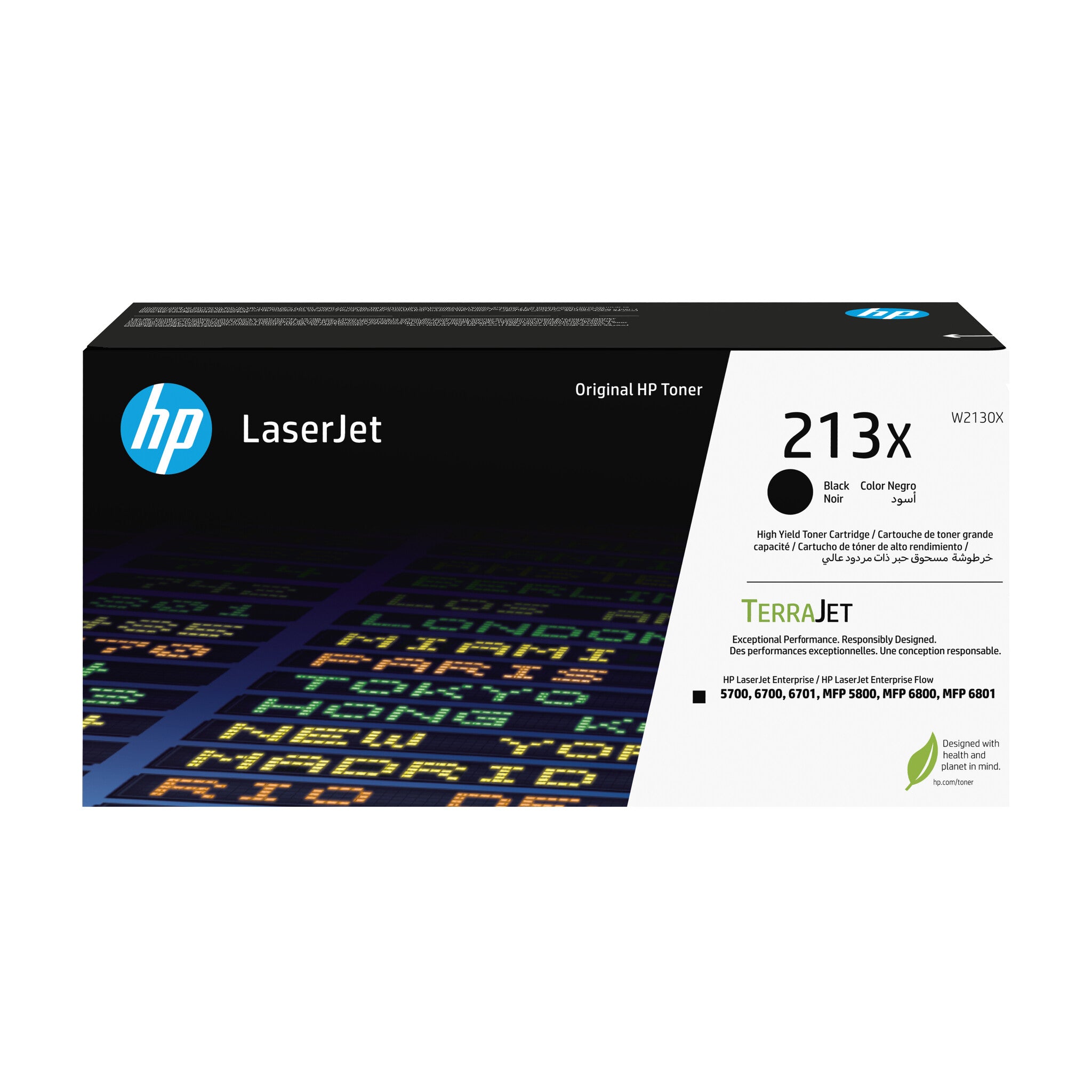 HP Cartucho de tóner original LaserJet 213X de alto rendimiento, negro