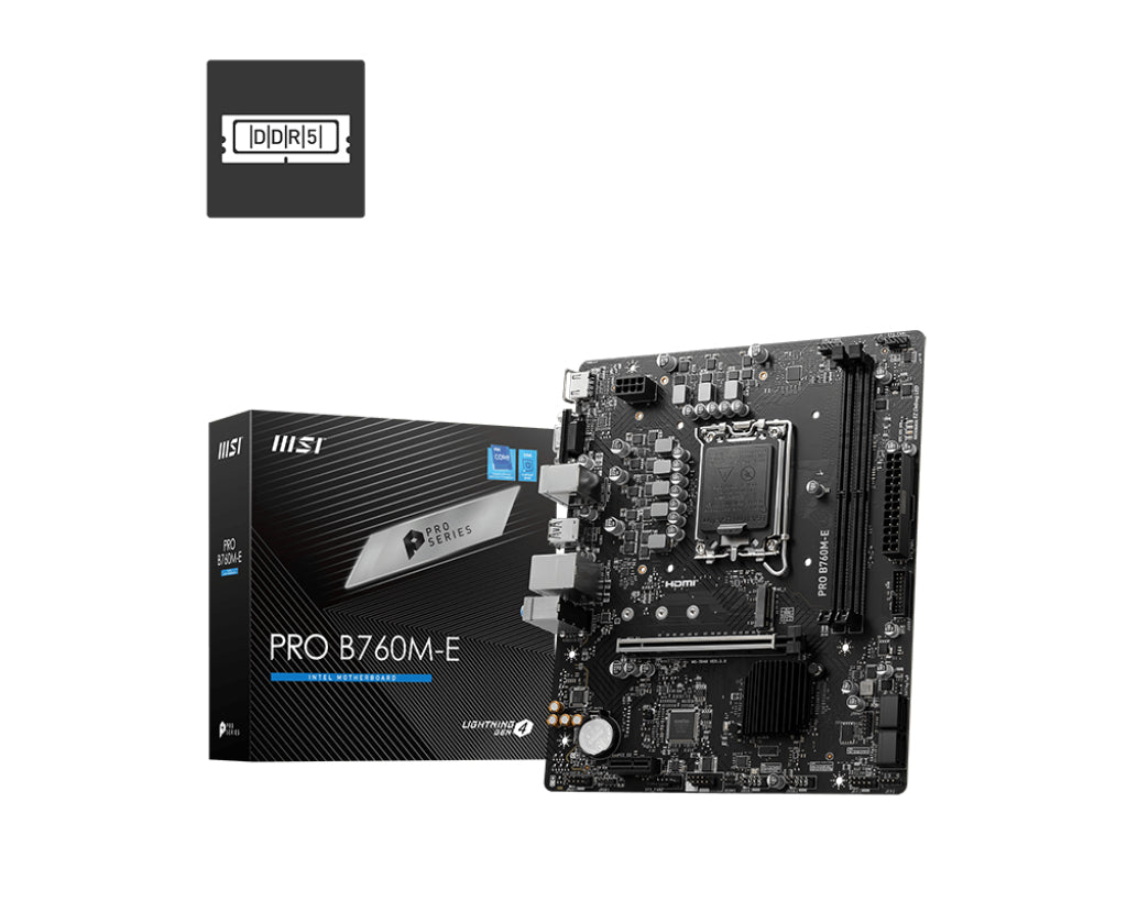 MB MSI B760 INTEL S-1700 14A/13A/12A GEN/2X DDR5 4800/1XDP/HDMI/M.2/4X USB3.2/USB-C/ATX/GAMA MEDIA/RGB