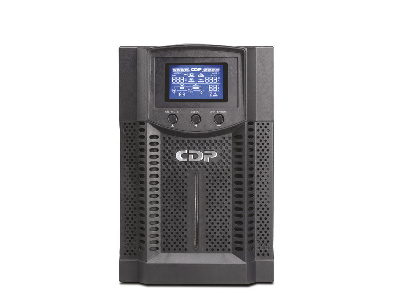UPS CDP UPO11-1 Tower On-Line 1000VA/900W 4 Outlets Battery Bank Option LCD Display