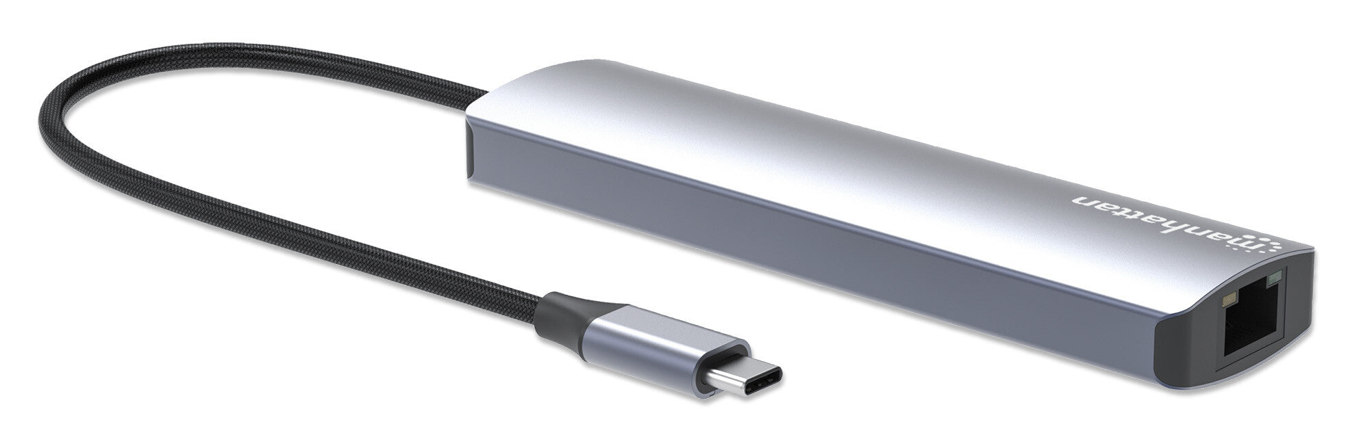Manhattan Estación Docking USB-C con lector de tarjetas, 7 en 1