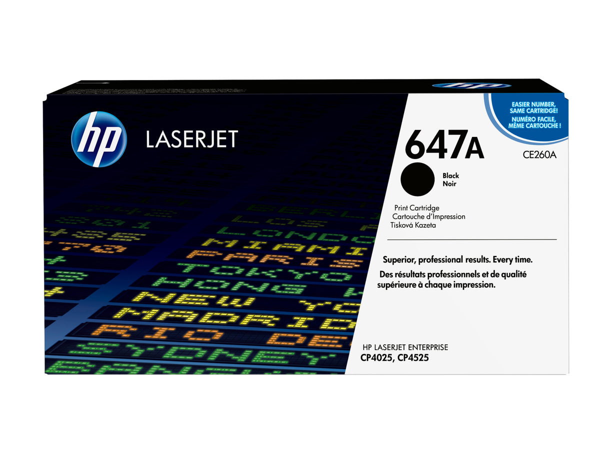 HP Cartucho original de tóner negro 647A LaserJet