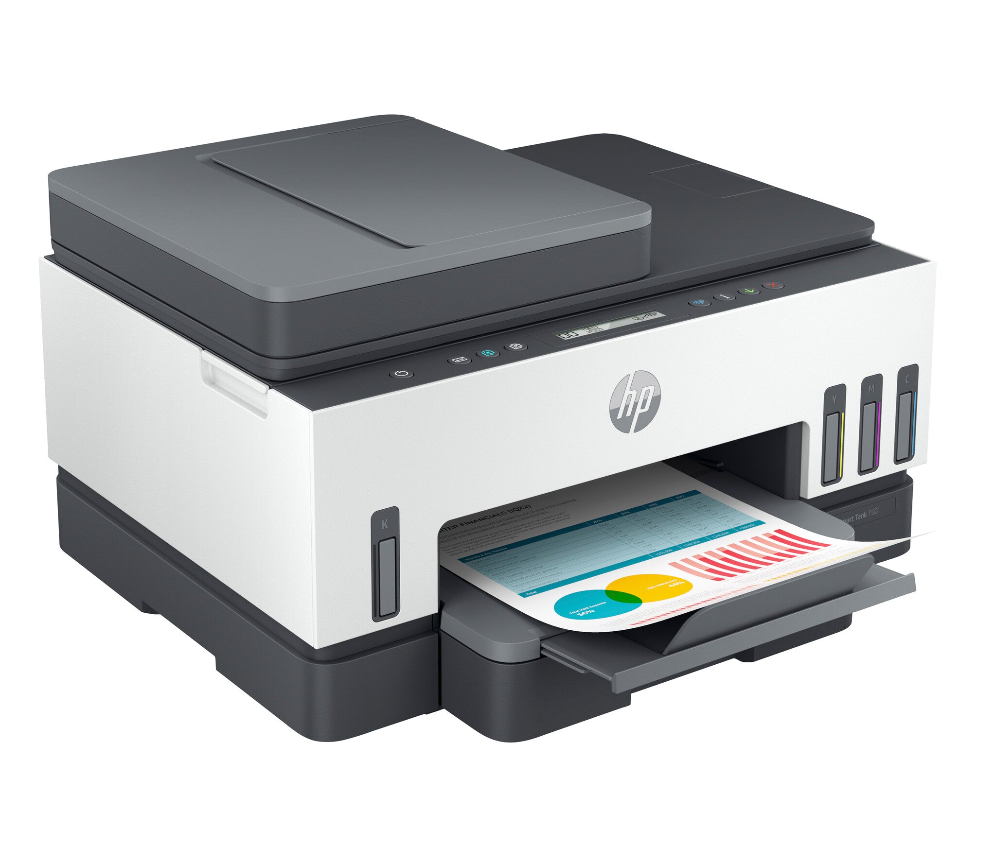 HP Smart Tank 750 Conexiones inalámbricas All-in-One Color Impresora, Impresión a doble cara; Copiadora, escáner