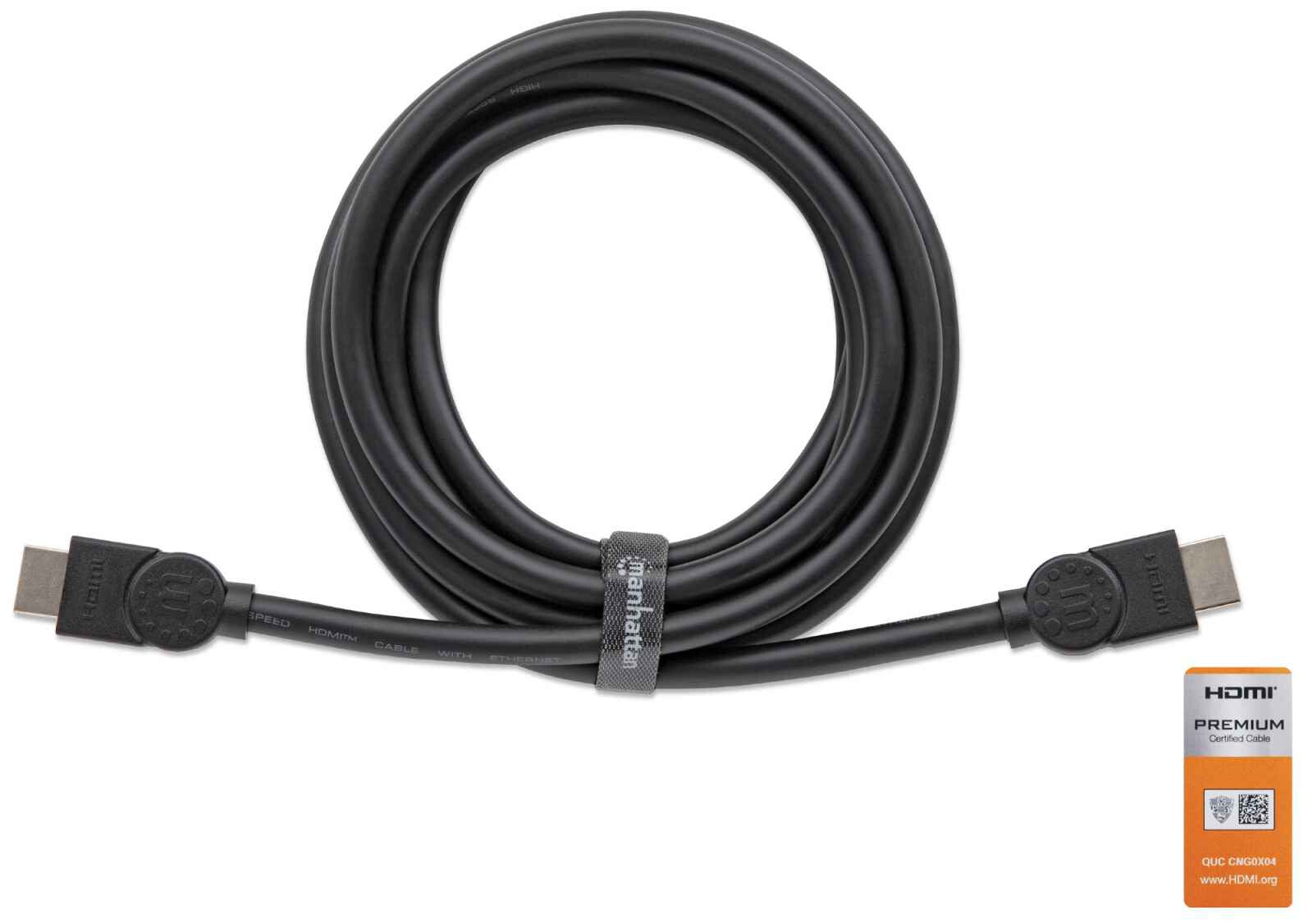 Manhattan Cable HDMI de Alta Velocidad con Canal Ethernet, Versión Premium