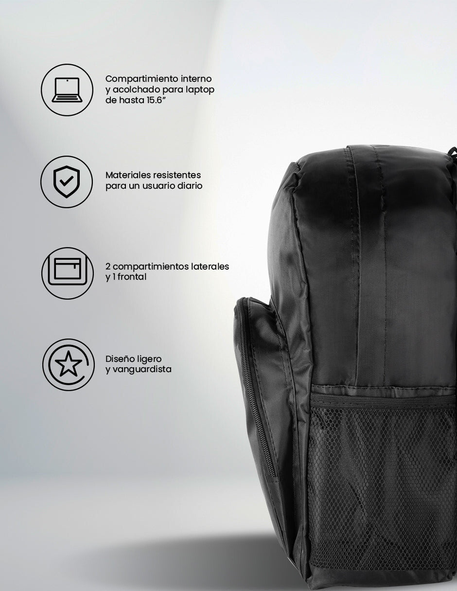 TechZone TZLBP02 mochila Negro Poliéster