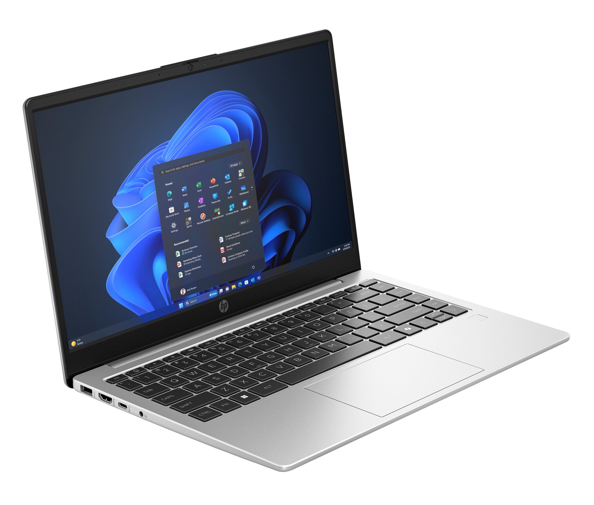 HP 240R G10 Intel Core 5 120U Computadora portátil 35.6 cm (14") Full HD 8 GB DDR4-SDRAM 512 GB SSD Wi-Fi 6 (802.11ax) Windows 11 Home Plata