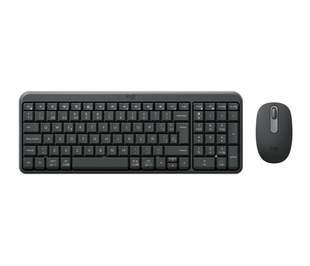 Logitech MK250 Compact Bluetooth Wireless Combo teclado Ratón incluido Universal QWERTY Español Grafito