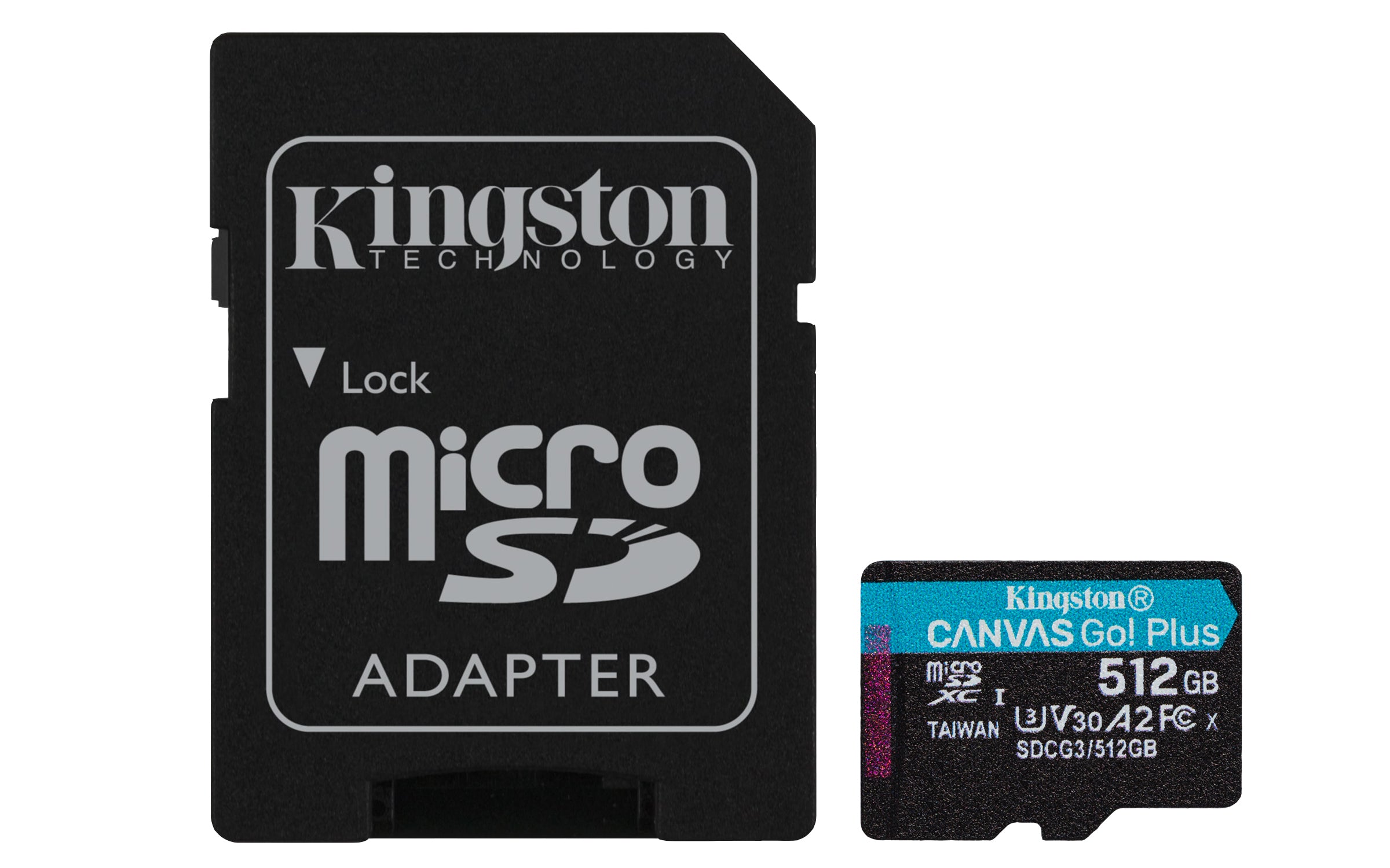 MEMORIA FLASH MICRO SD KINGSTON SDXC CANVAS GO PLUS 512GB 170R UHS-I U3 V30 C/ADAPTADOR SDCG3/512GB