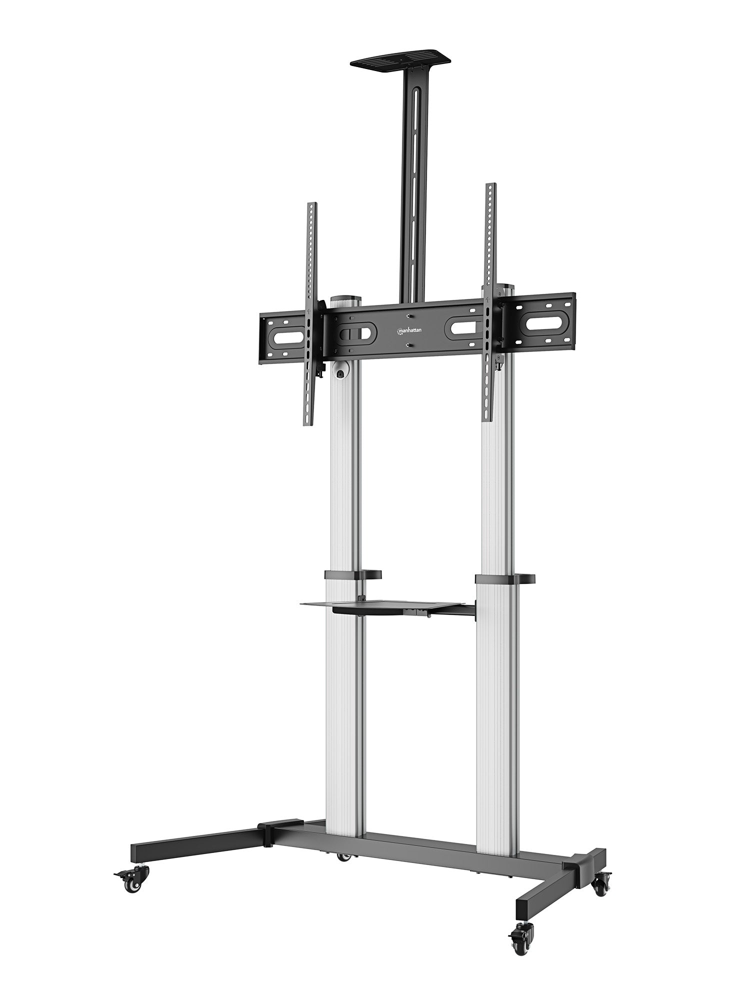 SOPORTES/MANHATTAN/462563/SOPORTE DE ALUMINIO AJUSTABLE EN ALTURA PARA TV MULTIMEDIA, DE 60» A 100