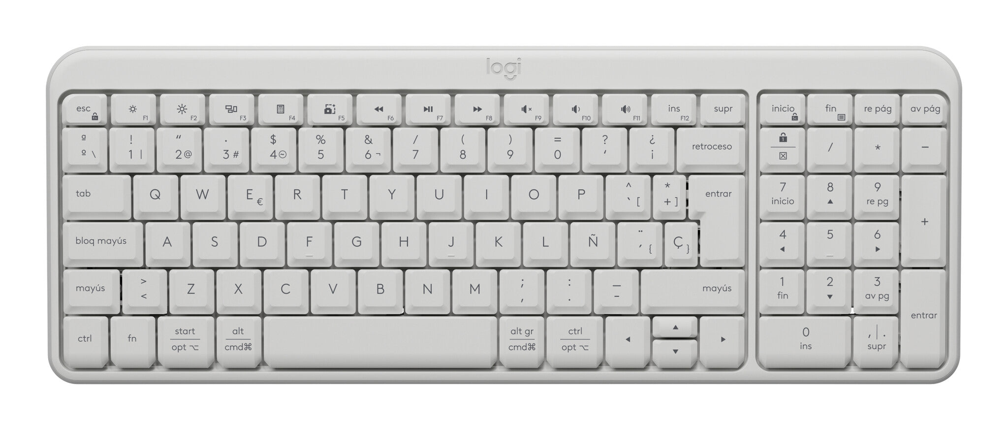 Logitech 920-013446 teclado Universal Bluetooth QWERTY Español Blanco