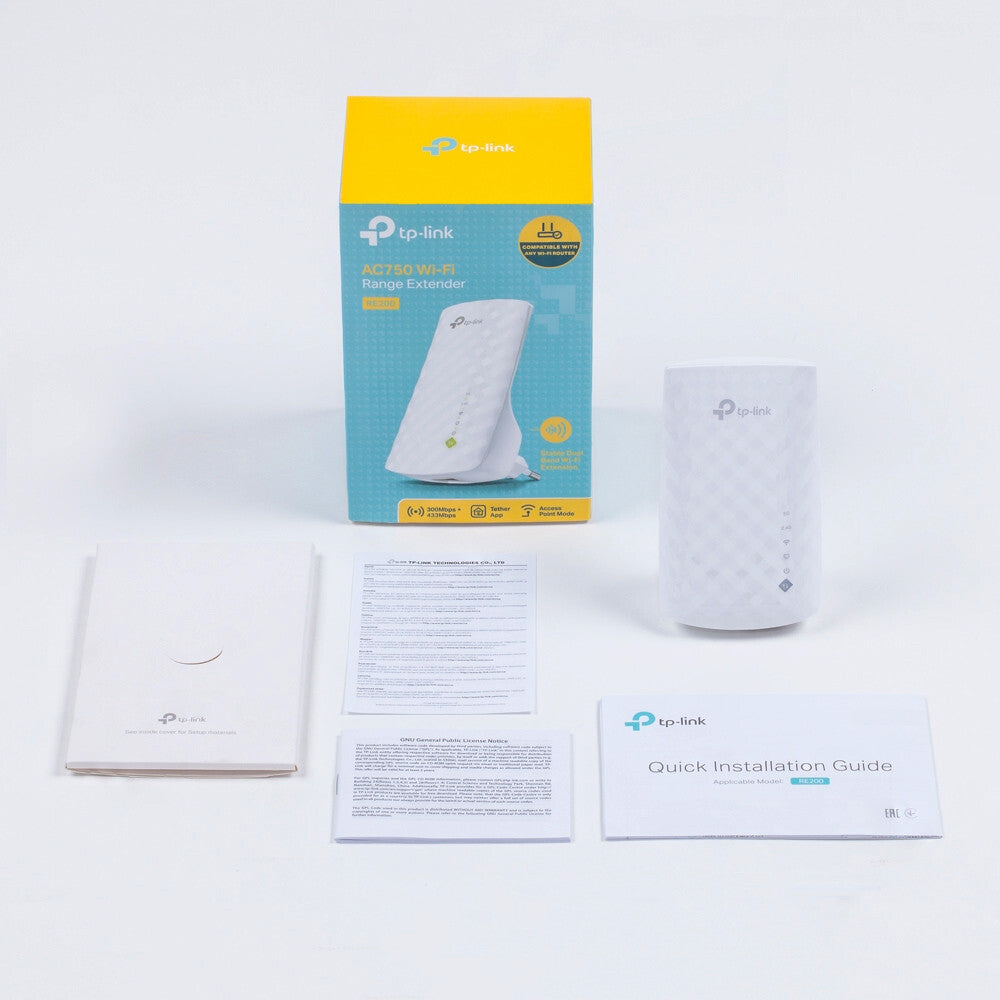 TP-Link RE200 extensor de red Repetidor de red Blanco 10, 100 Mbit/s