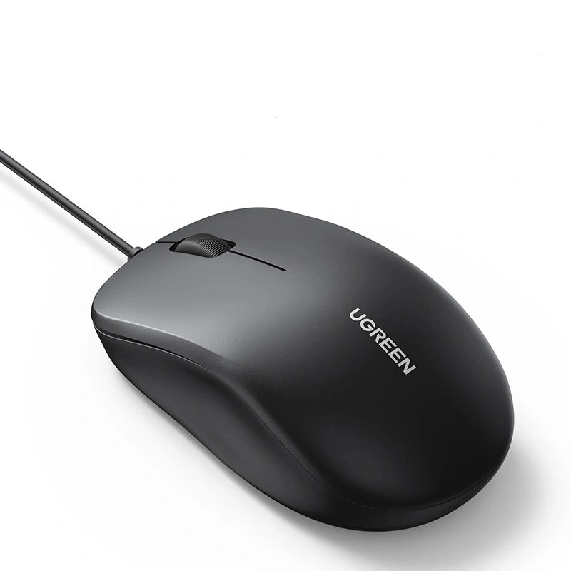 Mouse Óptico USB | Cable USB de 1.5 metros | 3 Botones | 1200DPI | Diseño Ergonómico | Silencioso | Color Negro | Windows / MacOS / Linux / Chrome y otros | También Compatible con  DVR / NVR.