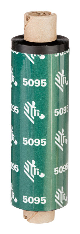 Zebra Resin Ribbon 110mmx74m (4.33in x 242ft) 5095 High Performance 12mm (0.5in) Core Box of 12 pcs