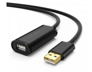 Cable de Extensión Activo USB 2.0 / 30 Metros / Macho-Hembra / Booster individual FE1.1S incorporado / Velocidad de hasta 480 Mbps / Ideal para impresoras, consolas , Webcam, etc.