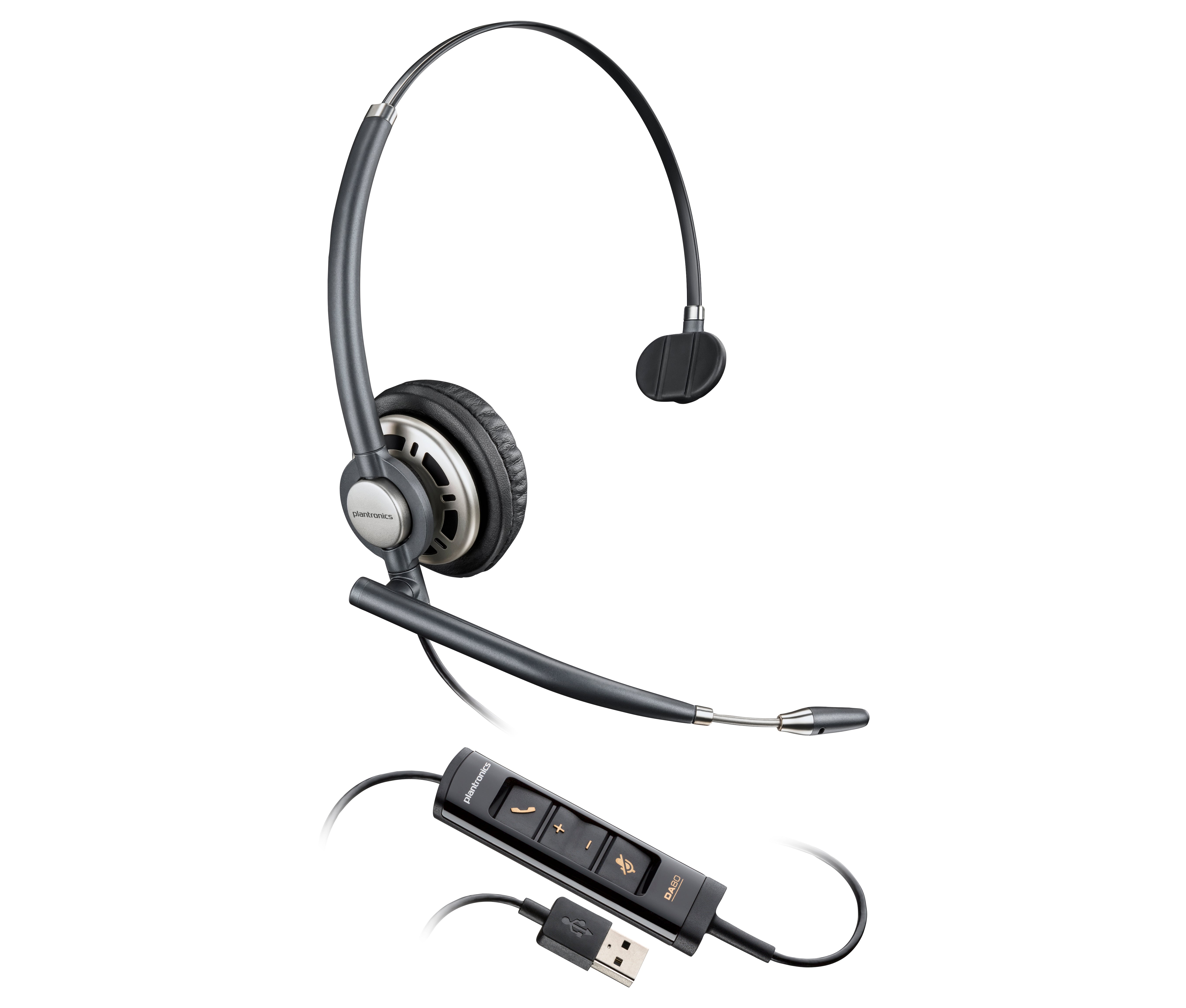 DIADEMA HP POLY 783N5AA ENCOREPRO 715/MONOAURALES USB-A PARA CALL CENTER COLOR NEGRO