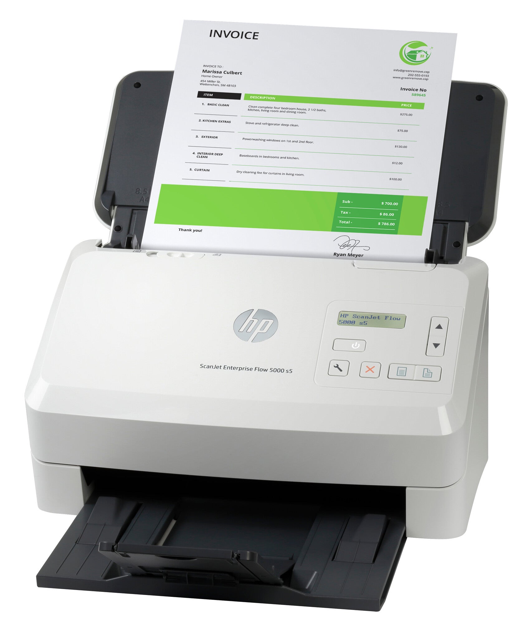HP ScanJet Enterprise Flow 5000 s5 Escáner alimentado con hojas 600 x 600 DPI A4 Blanco