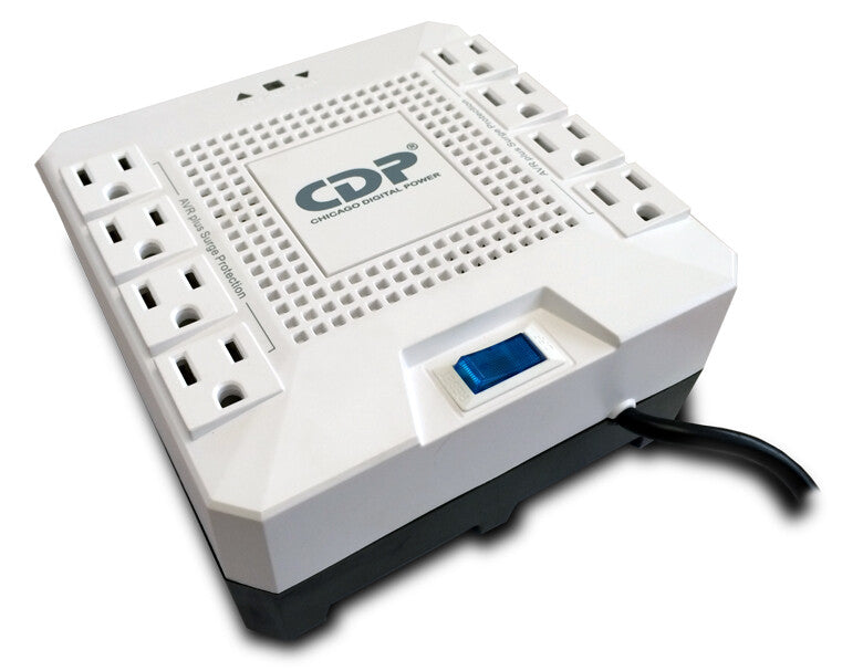 CDP R-AVR1808 regulador de voltaje 8 salidas AC 120 V Blanco