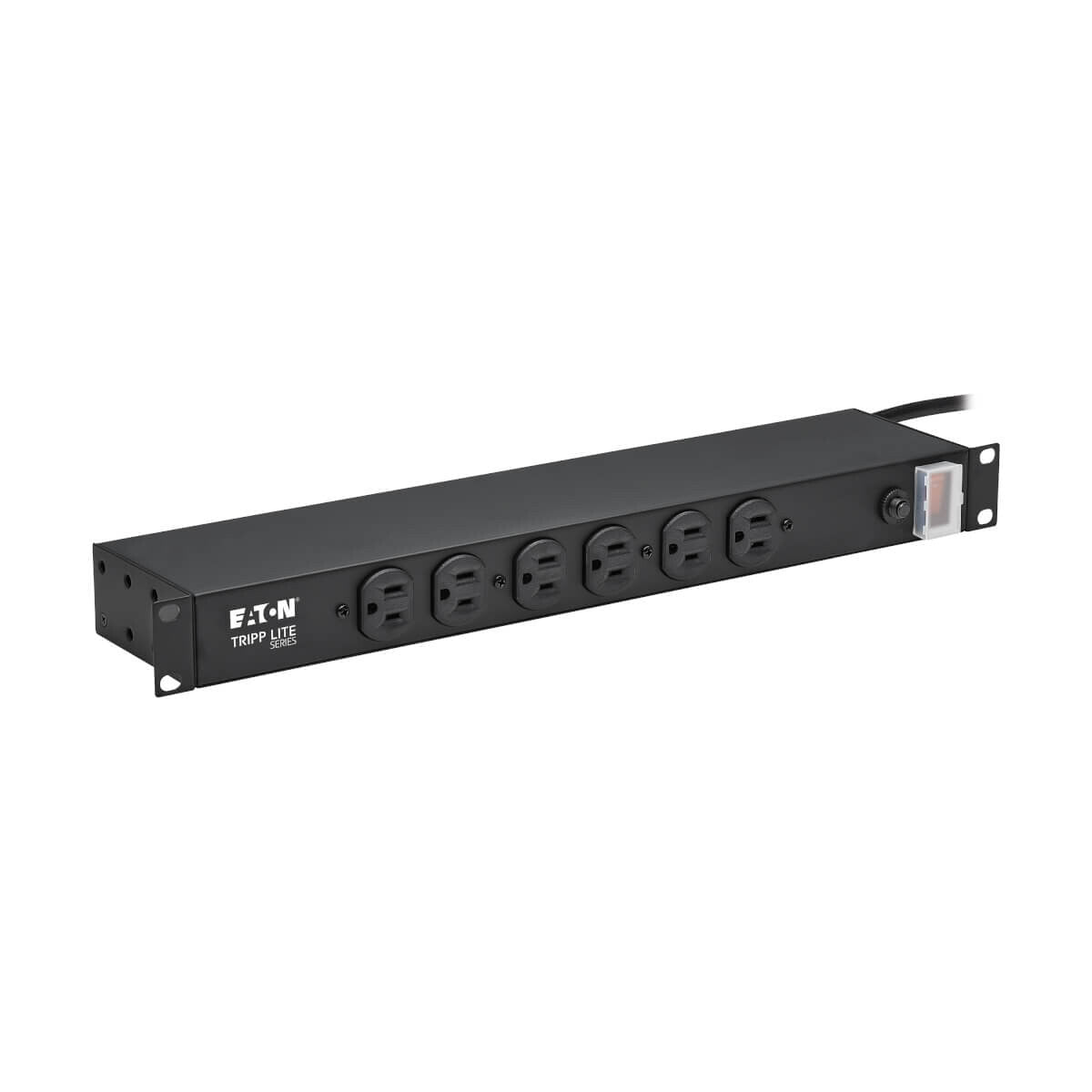 Tripp Lite RS-1215 Barra de contactos para instalación en rack 1U, 120V, 15A, 5-15P, 12 tomacorrientes (6 adelante, 6 atrás), 4.57 m [15 pies]. Cable