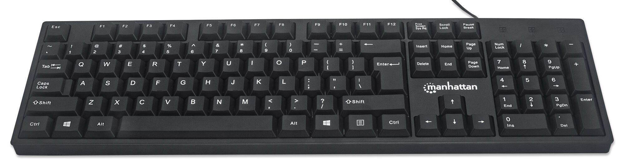 Manhattan 179324 teclado Oficina USB QWERTZ Negro