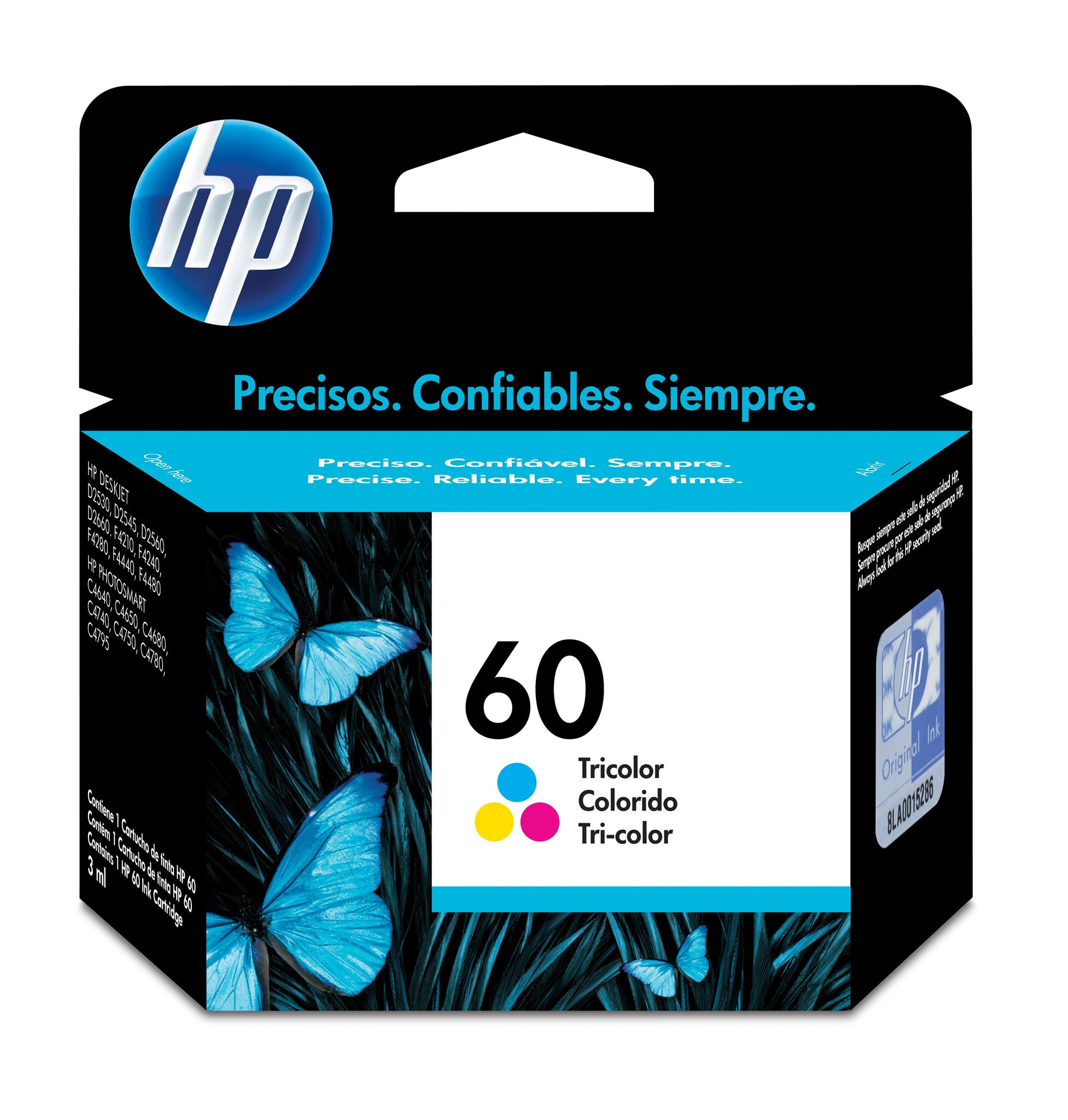 HP Cartucho original de tinta tricolor 60