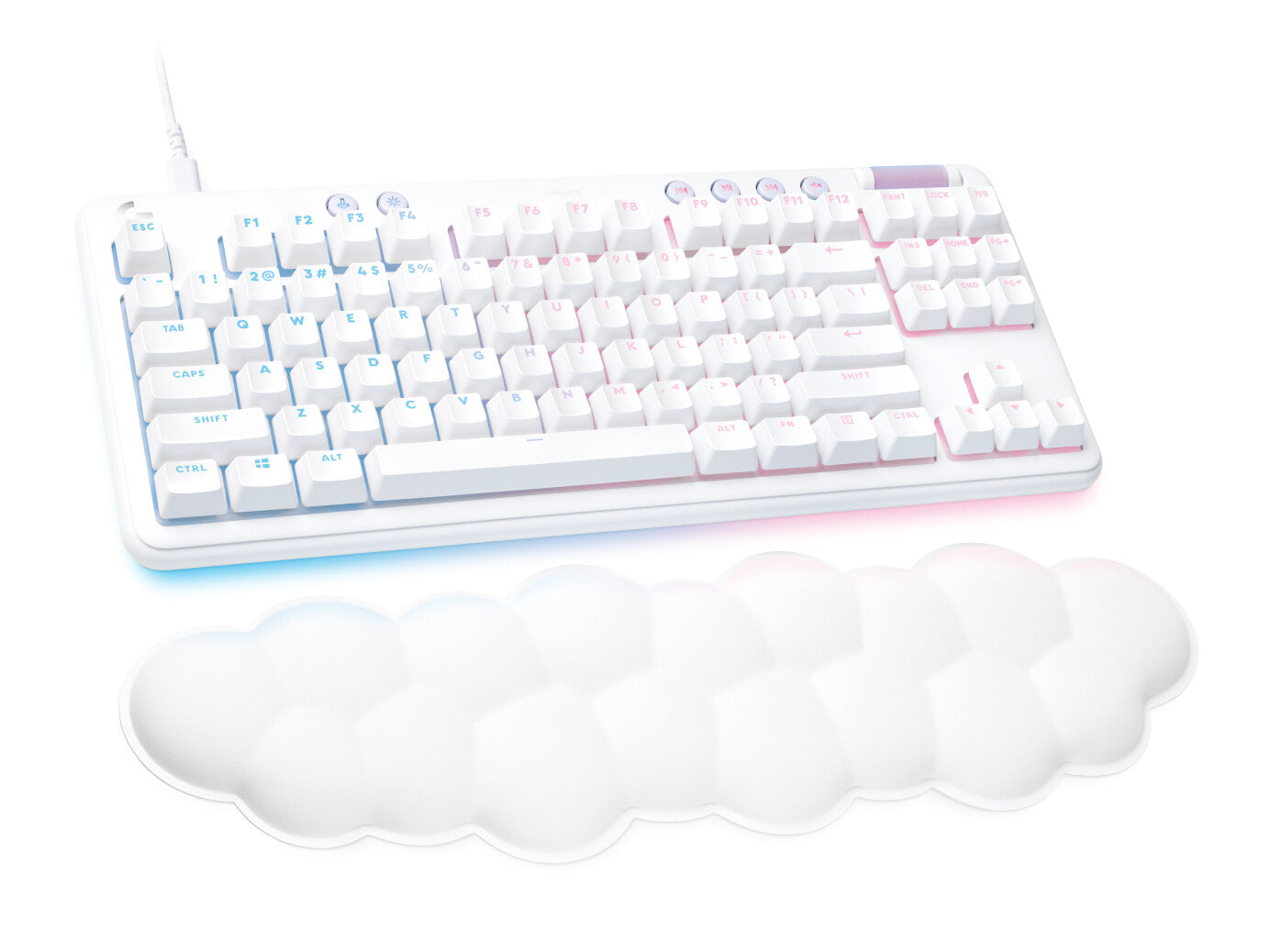 Logitech G 920-010413 teclado Juego USB QWERTY Inglés Blanco
