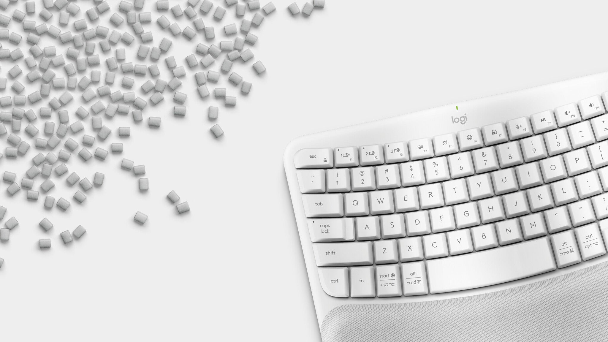 Logitech 920-012279 teclado Oficina RF inalámbrico + bluetooth QWERTY Español Blanco