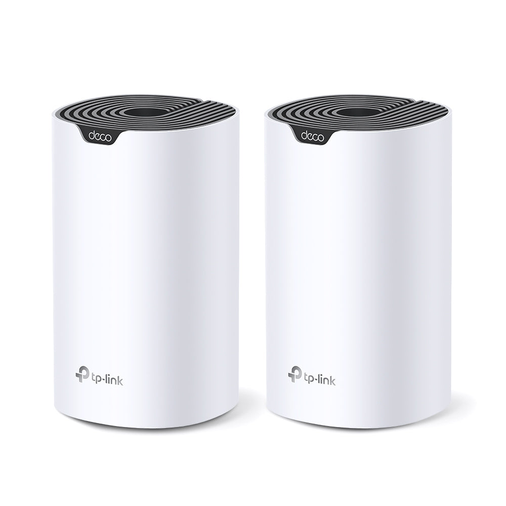 Kit 2 Routers Inalámbricos MESH Interior para Hogar / Doble Banda Wi-Fi 5 AC1900 Mbps / 3 Puerto Gigabit WAN/LAN / 3 Antenas Internas / Administración Mediante la App Deco (iOS, Android)