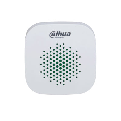SIRENA INALMBRICA INTERIOR/ DAHUA/ DHI-ARA12-W2 / 105 DB - 3 / 3 NIVELES DE VOLUMEN / LED INDICADOR / ALARMA DE BATERA BAJA / MEDICIN DE TEMPERATURA / FUNCIN DE SALTO DE FRECUENCIA
