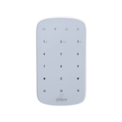 TECLADO/ DAHUA/ DHI-ARK30T-W2/ TECLADO INALAMBRICO INTERIOR TOUCH PARA ARMADO Y DESARMADO / SOPORTA HASTA 32 USUARIOS CON PIN O TARJETAS MIFARE / INDICADORES LED DE STATUS DEL PANEL / ALARMA DE BATER