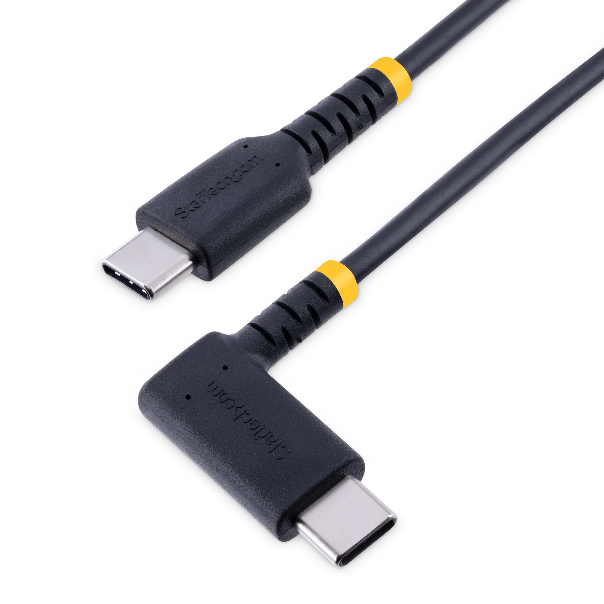 CABLE 1M USB C ACODADO EN NGULO RECTO - PD 60W - 3A - CABLE USB-C DE CARGA RAPIDA - DE ALTA RESISTENCIA - USB 2.0 TIPO C - STARTECH.COM MOD. R2CCR-1M-USB-CABLE