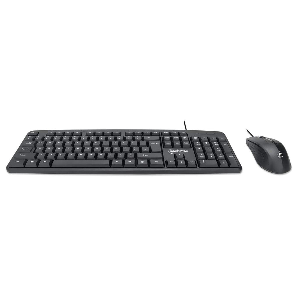 Manhattan Juego de teclado y mouse óptico, cableados