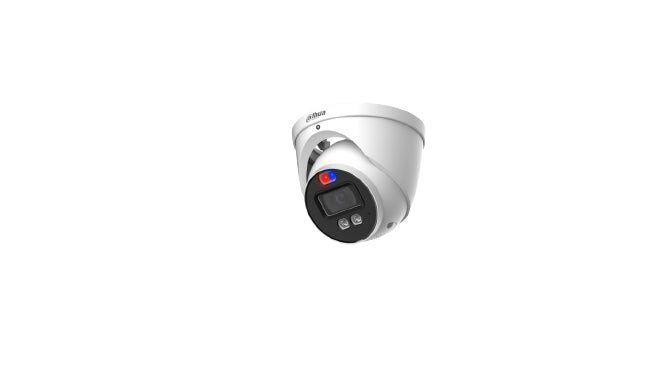 CAMARA/ DAHUA/ HAC-ME1509H-A-PV-S2DOMO TIOC DE 5 MP/ ILUMINADOR DUAL INTELIGENTE/LENTE 2.8MM/111 DE APERTURA/40 MTS DE ILUMINACIN VISIBLE E IR/ESTROBO DE LUZ ROJA Y AZUL/ SUPER ADAP/MICROFONO IN