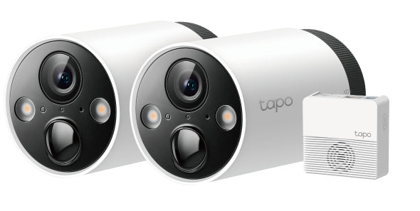 CAMARA WIFI TP-LINK TAPO C420S2 KIT 2 CAMARAS PARA EXTERIOR CON BATERIA RECARGABLE RESOLUCION 2K 1080P IP65 A PRUEBA DE AGUA VISION NOCTURNA AUDIO BIDIRECCIONAL