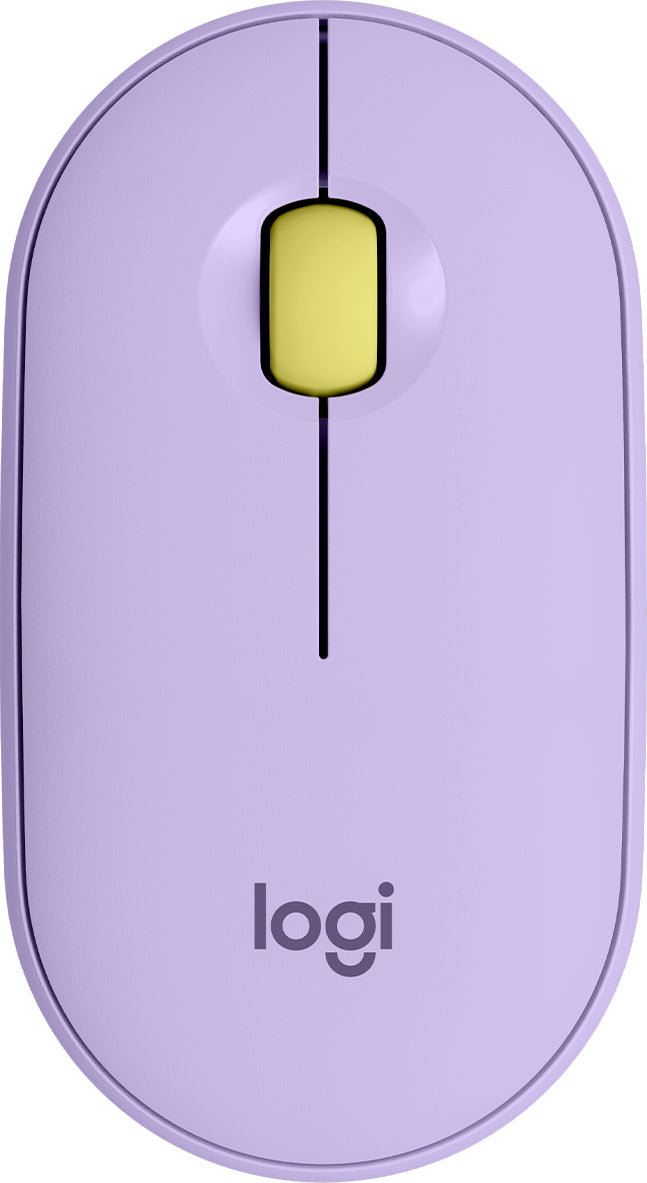 Logitech Pebble M350 Wireless Silent Mouse 1000dpi Lavender Lemonade Color