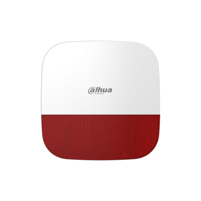 SIRENA INALMBRICA PARA EXTERIOR/DAHUA / DHI-ARA13-W2/ CON ESTROBO ROJO/ 110DB / MLTIPLES SONIDOS DE ALARMA/ IP65/ ALARMA DE BATERA BAJA