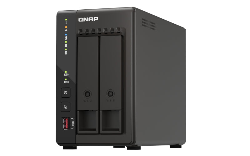 QNAP NAS Storage Unit Celeron J6412 Quad Core 2.6Ghz CPU 8GB RAM RJ45 2.5GbE 2-Bay 3.5 Linux Diskless