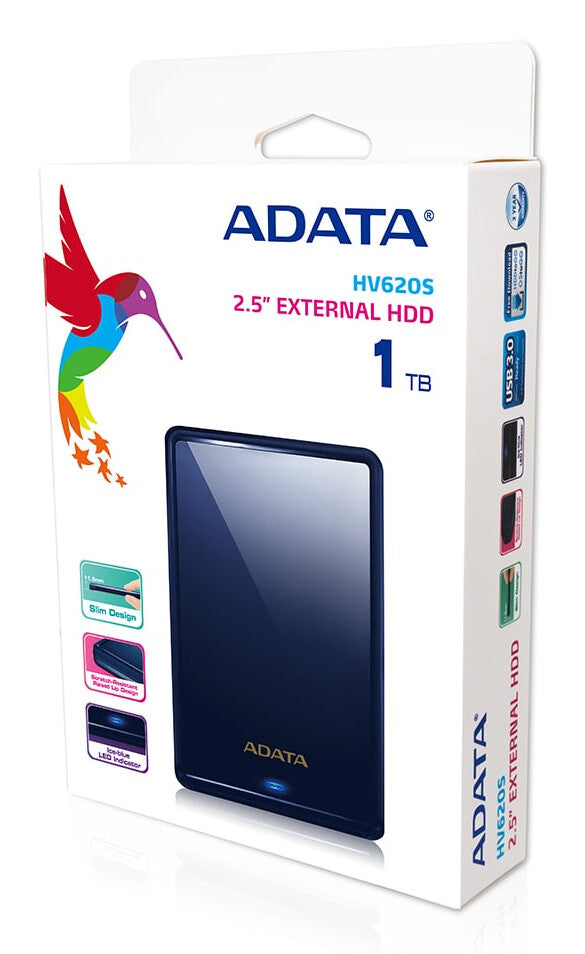ADATA HV620S disco duro externo 1 TB 2.5" Micro-USB B 3.2 Gen 1 (3.1 Gen 1) Azul