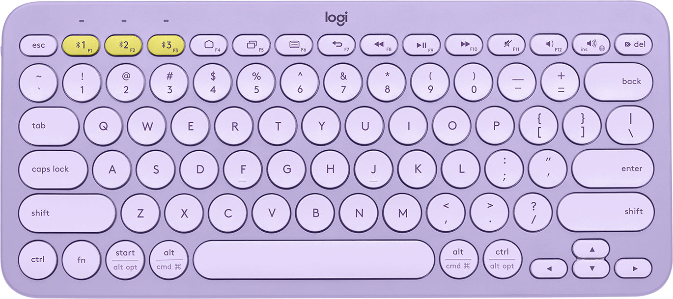 Logitech K380 Multi-Device Bluetooth Wireless Keyboard Lavender Lemonade