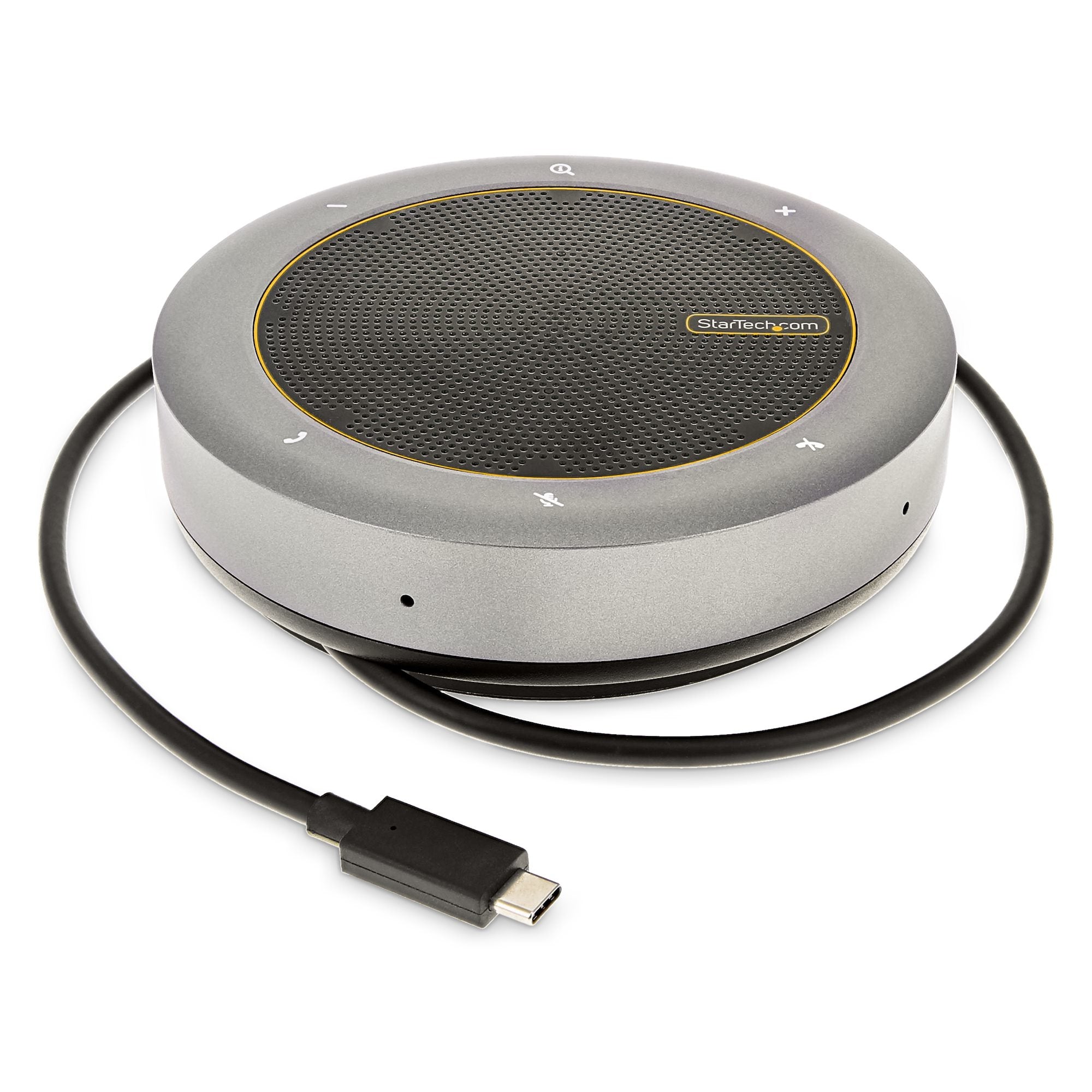 ALTAVOZ DE CONFERENCIA USB-C MINI DOCK STARTECH.COM, ALTAVOZ PORTATIL PARA SALA DE JUNTAS Y ADAPTADOR MULTIPUERTO, USB-C A VGA/4K HDMI, 2X HUB USB-A, MICROFONO/ALTAVOZ, EQUIPOS/ZOOM/SOFTPHONE/TEAMS