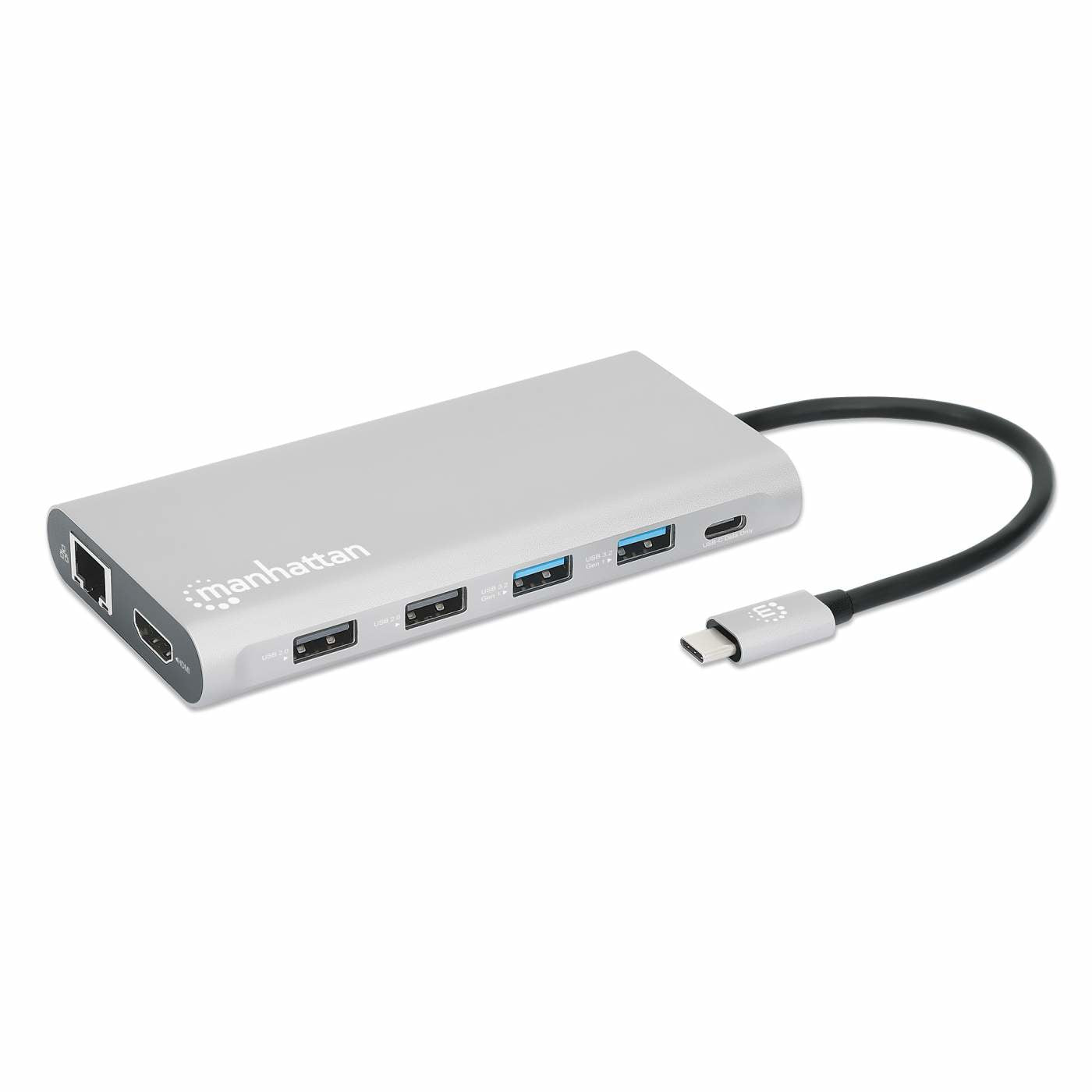 Manhattan USB-C Triple Monitor HDMI/USB-C/PD/SD/micro SD Docking Station