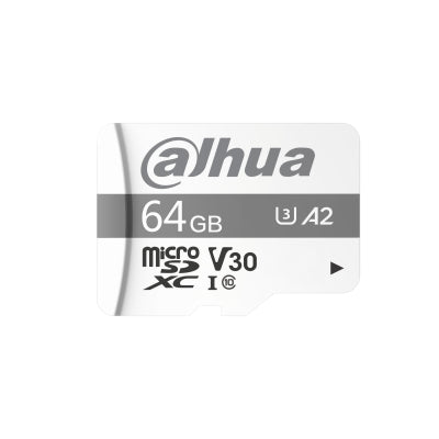 Memoria Micro SD DAHUA 64GB  Velocidad Lectura-Escritura 100/38MB para Videovigilancia UHS-I C10/ U3/V30/A2