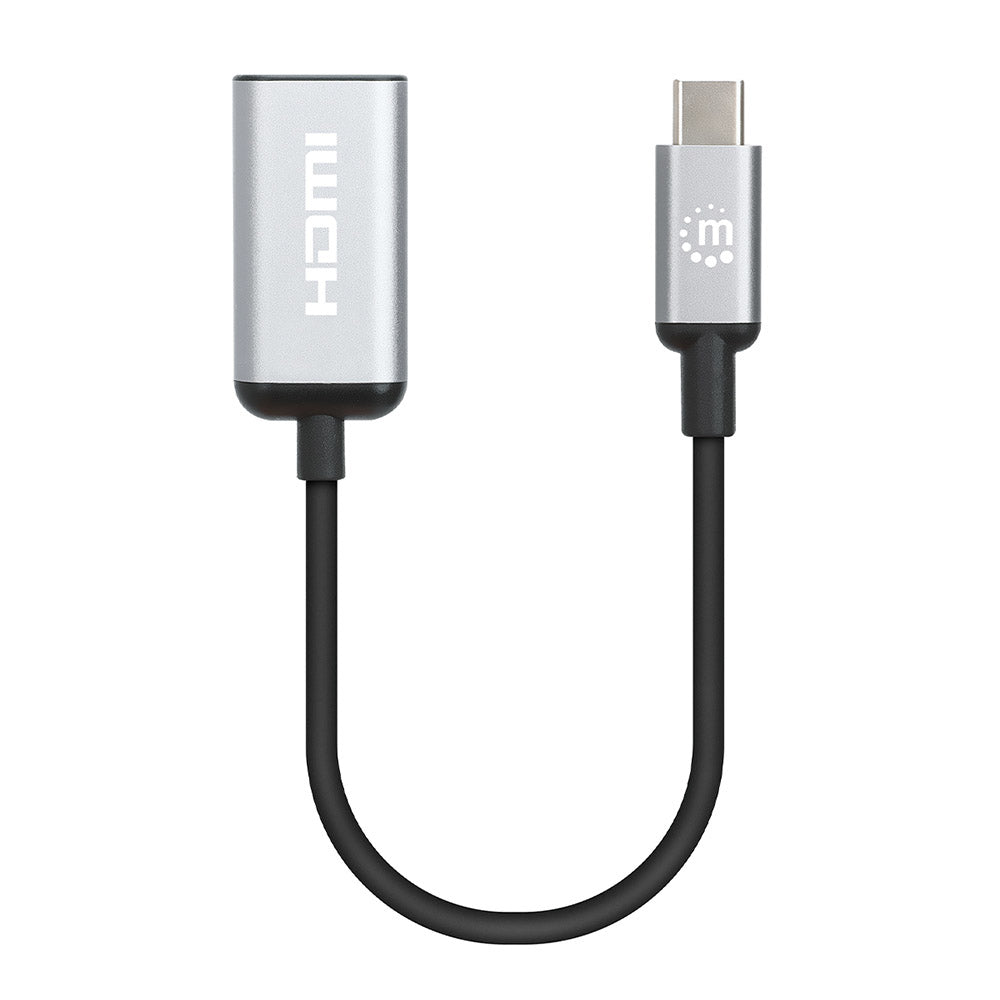 Manhattan USB-C to HDMI 4K-60Hz Aluminum Adapter Black