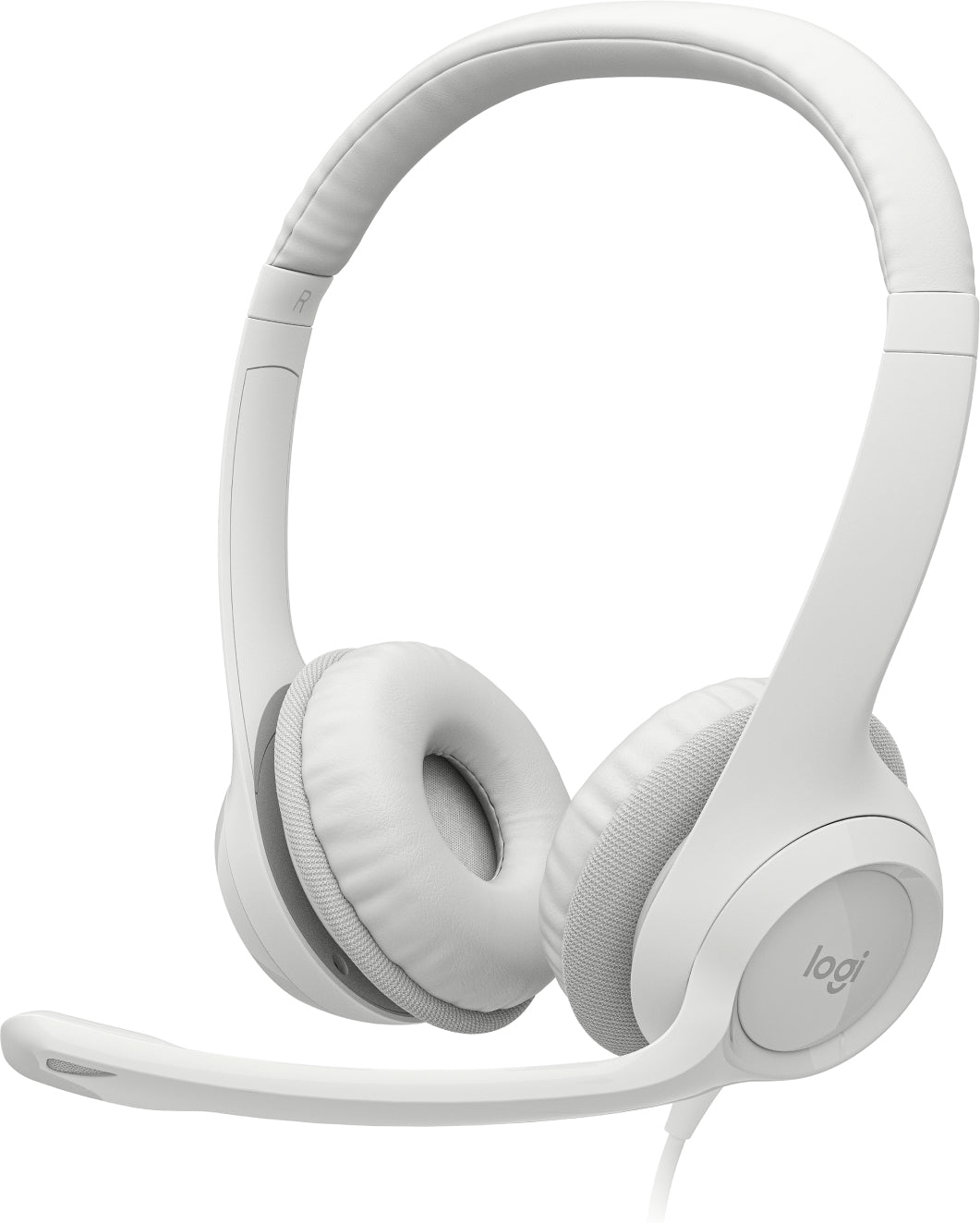 Audífonos Logitech USB H390 para Computadora con Audio Dígital Mejorado Control en Cable Color Blanco Crudo