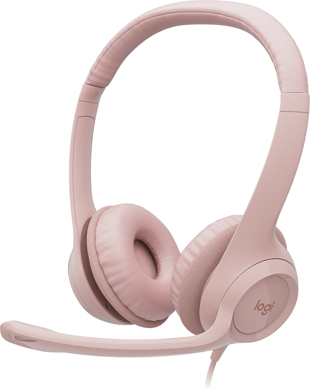 Audífonos Logitech USB H390 para Computadora con Audio Dígital Mejorado Control en Cable Color Rosa