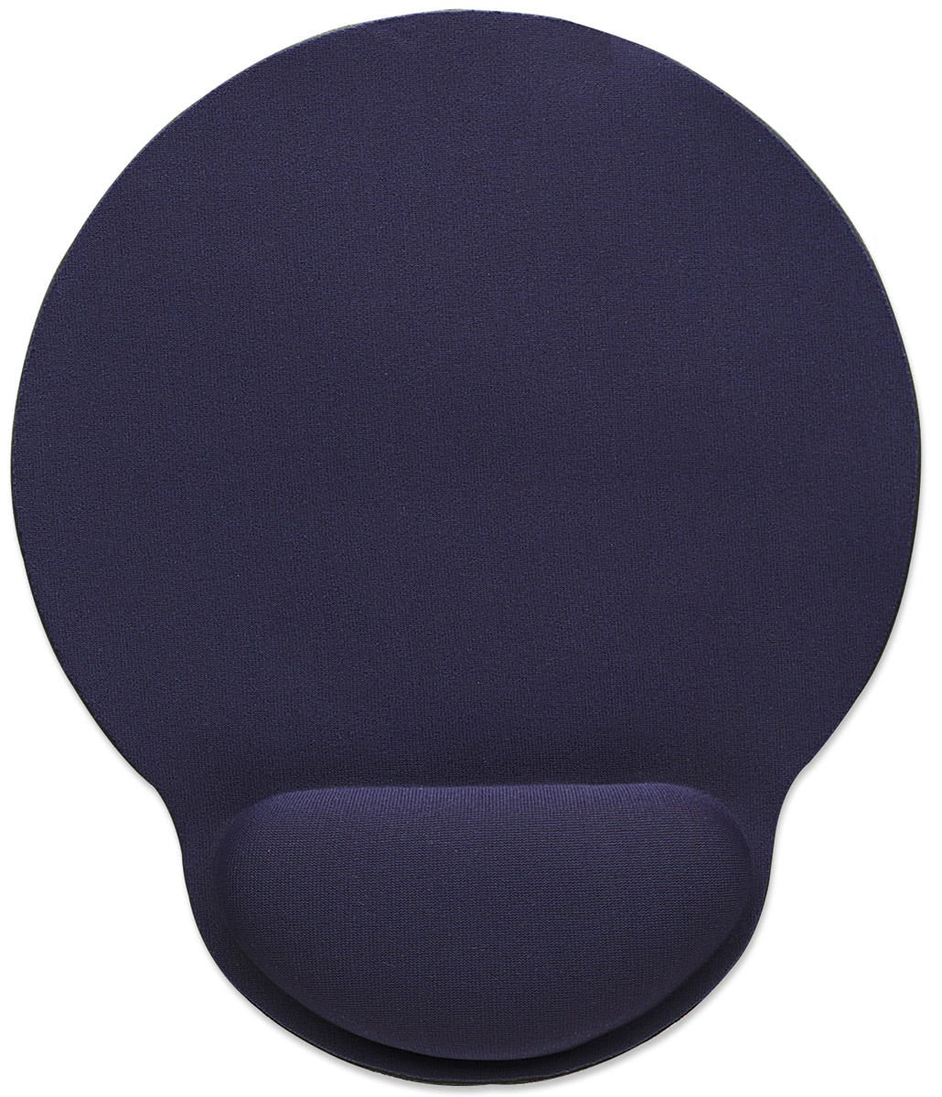 Mouse Pad Manhattan Tipo Gel C/Descansa Muñecas Color Azul Marino