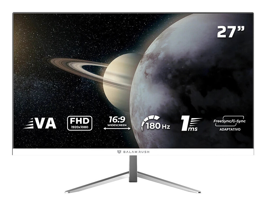 Balam Rush Titan MTG27Y monitor de computadora 68.6 cm (27") 1920 x 1080 Pixeles Full HD LCD Blanco