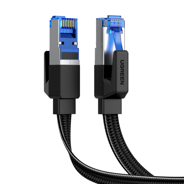 Cable Ethernet Cat8 CLASS F/FTP Redondo con Malla de Nylon 1 Metro (3.28 Pies)