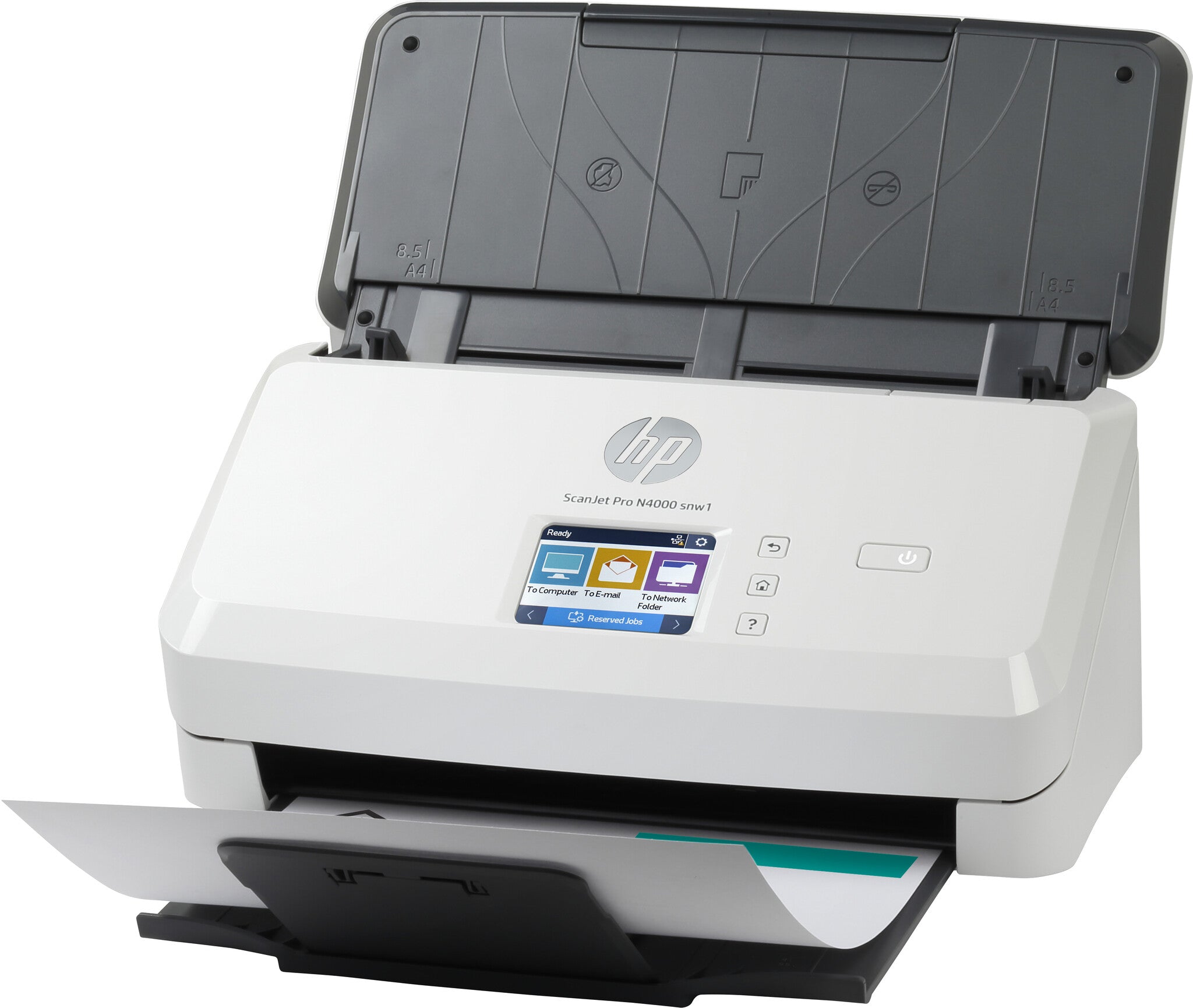 HP ScanJet Pro N4000 snw1 Escáner alimentado con hojas 600 x 600 DPI A4 Negro, Blanco