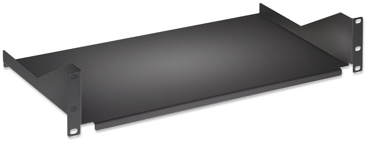 Charola Rack Intellinet Fija 19" 2U Sólida 40cm Color Negro
